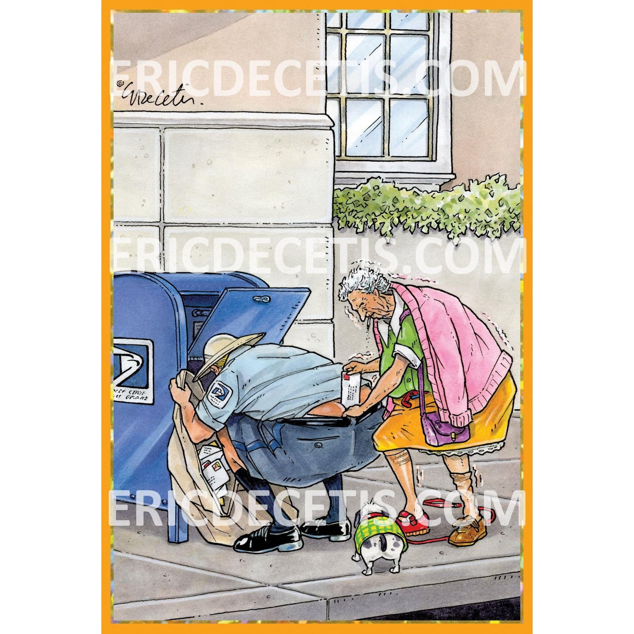 Pictura Postal Cracks birthday card by Eric Decetis featuring colorful crackled design, perfect for celebrating special occasions.